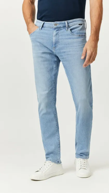 Mavi Marcus Slim Straight Jeans in Bleach Feather Blue