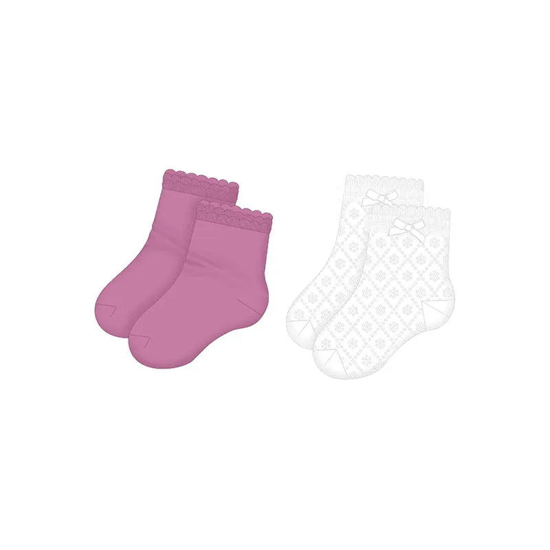 Mayoral Dressy Sock 2 pack - Orchid