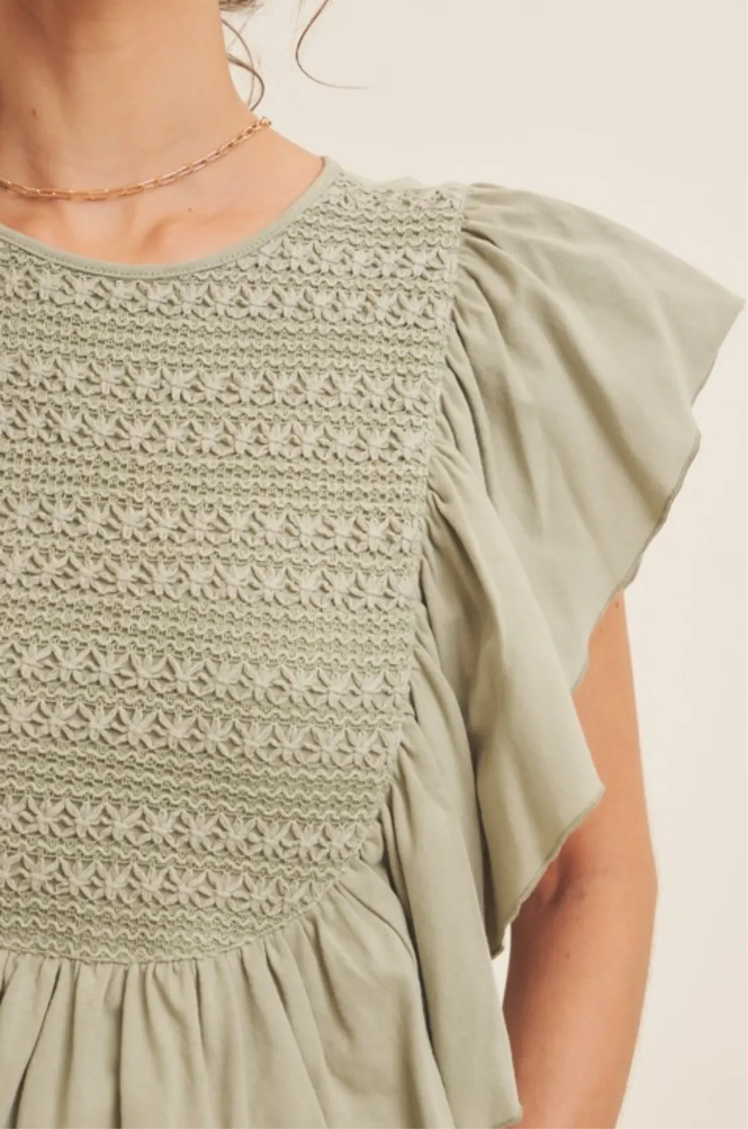 Meadow Lace Ruffle Top