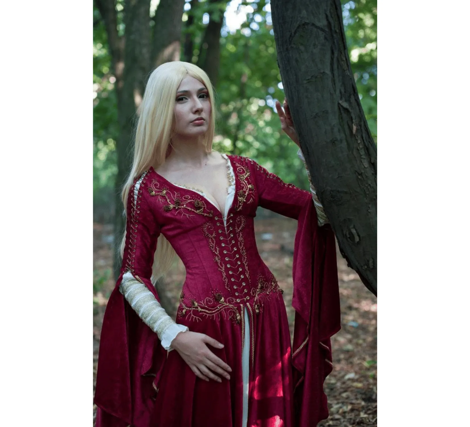 Medieval Fantasy Crimson Cersei Lannister batiste Dress