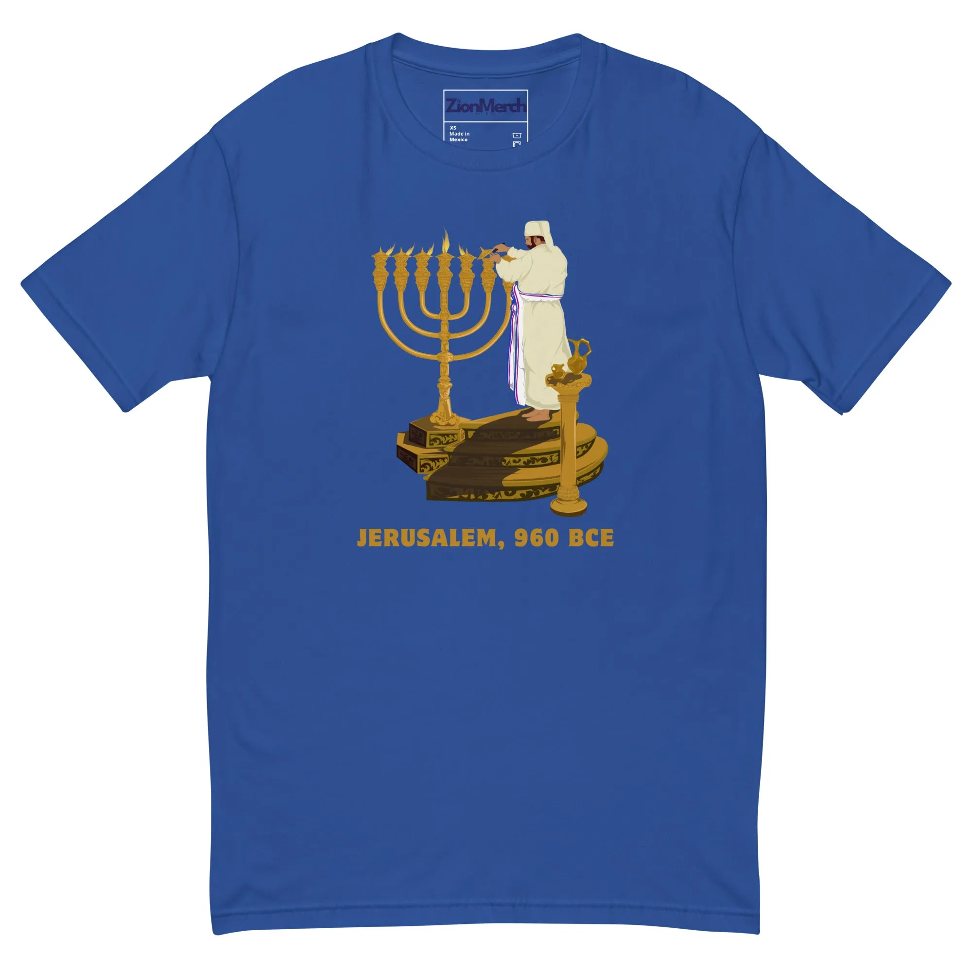 Menorah Lights Men’s Fitted Tee