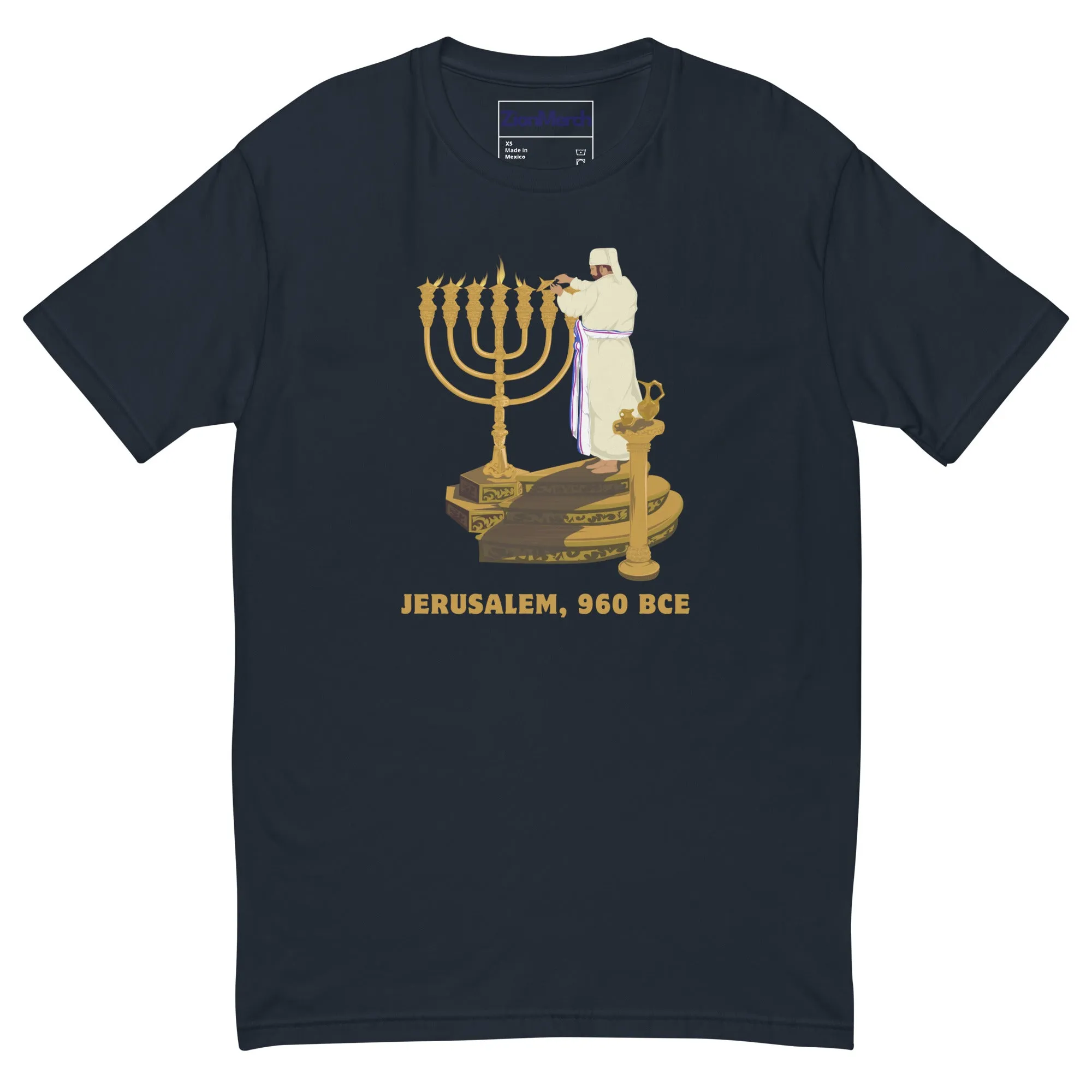 Menorah Lights Men’s Fitted Tee