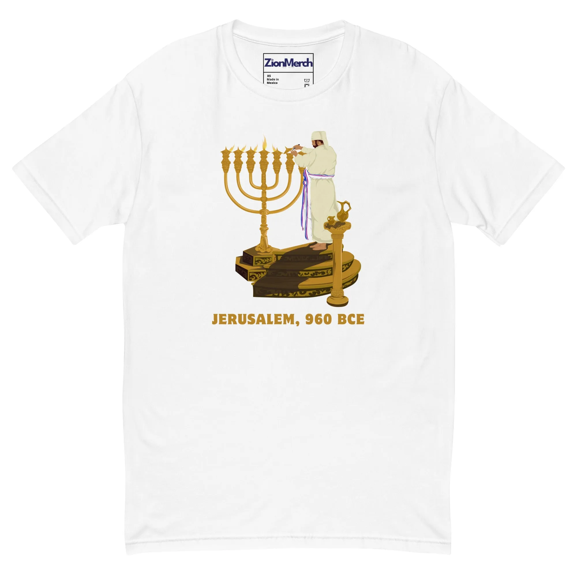 Menorah Lights Men’s Fitted Tee