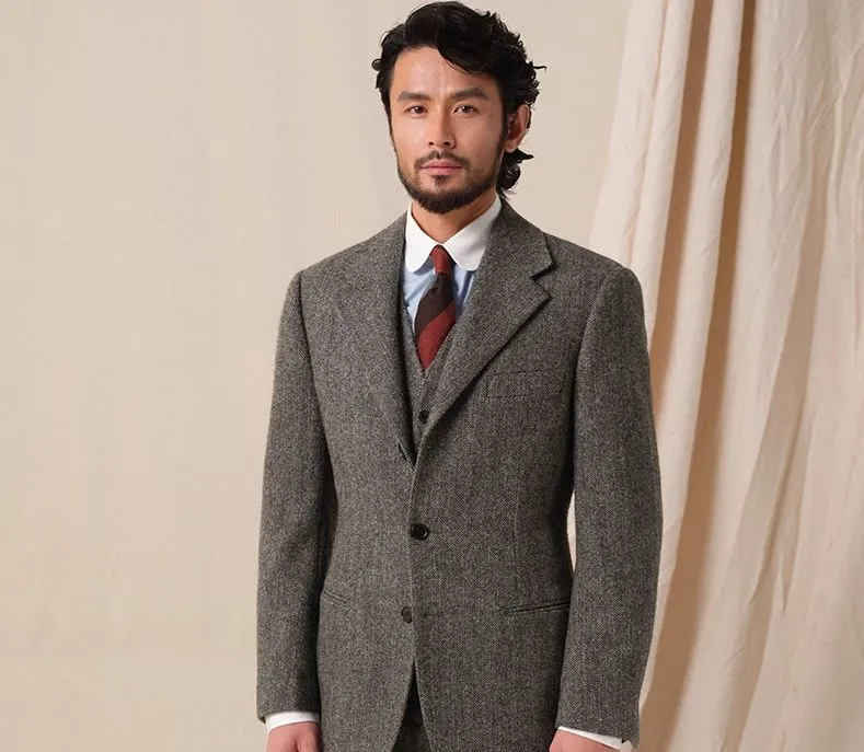 Men's 1930s Retro Herringbone Suit