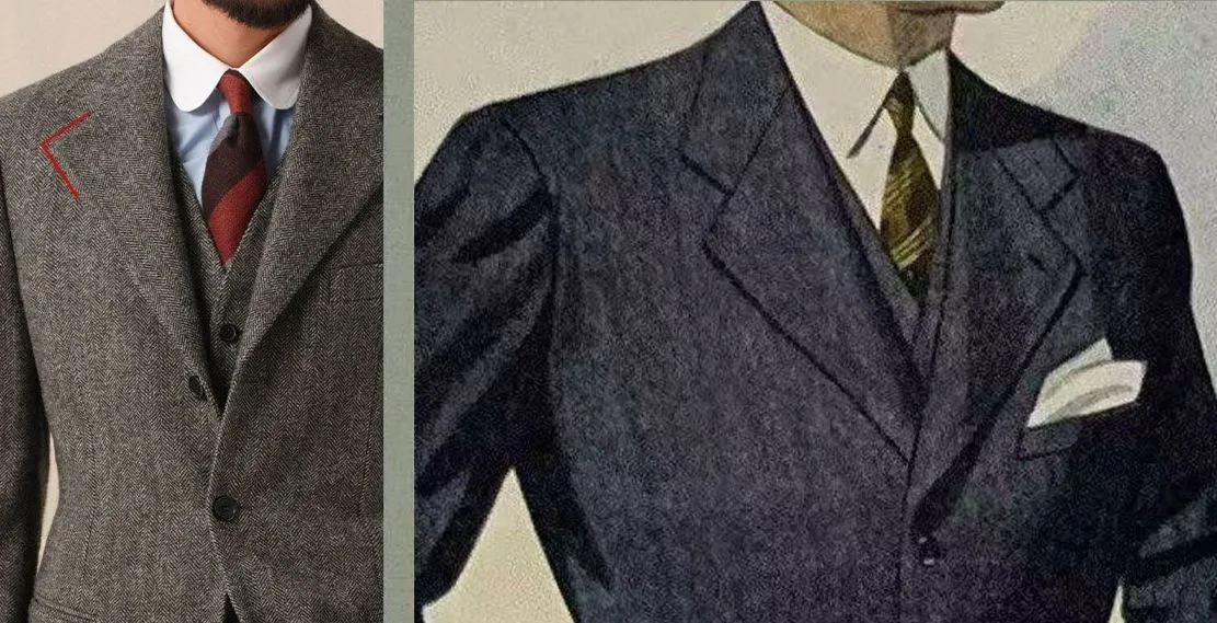 Men's 1930s Retro Herringbone Suit
