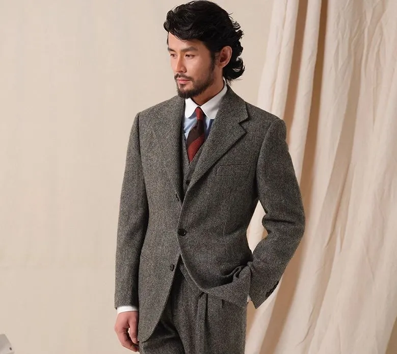 Men's 1930s Retro Herringbone Suit
