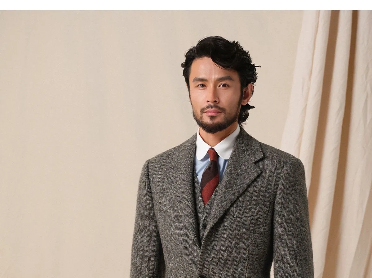Men's 1930s Retro Herringbone Suit