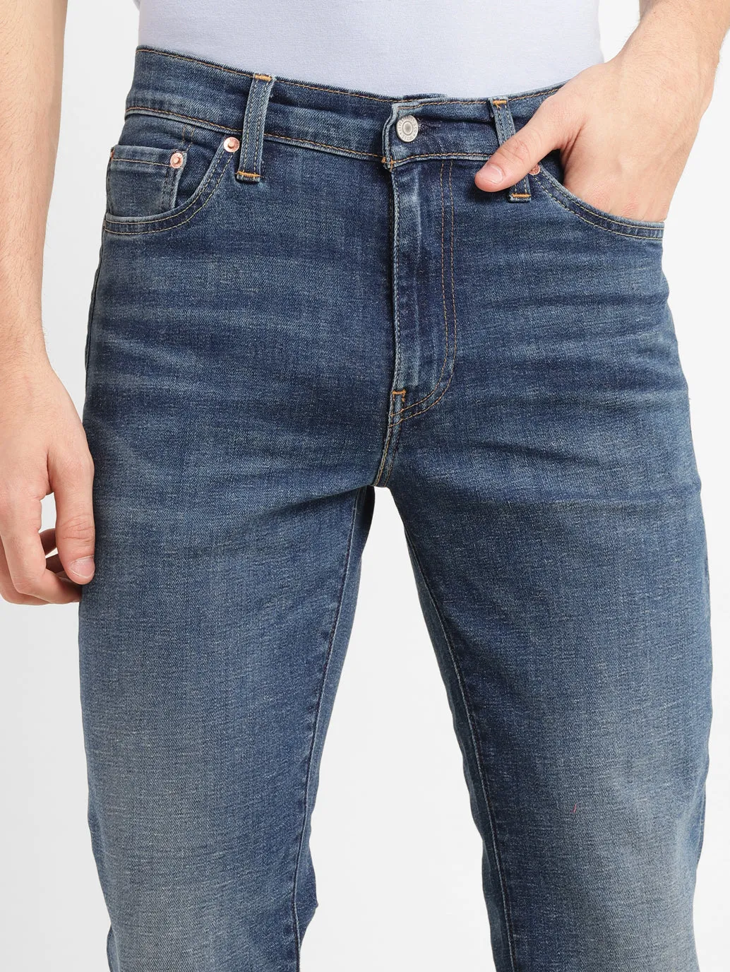 Men's 511 Blue Slim Fit Mid Rise Jeans