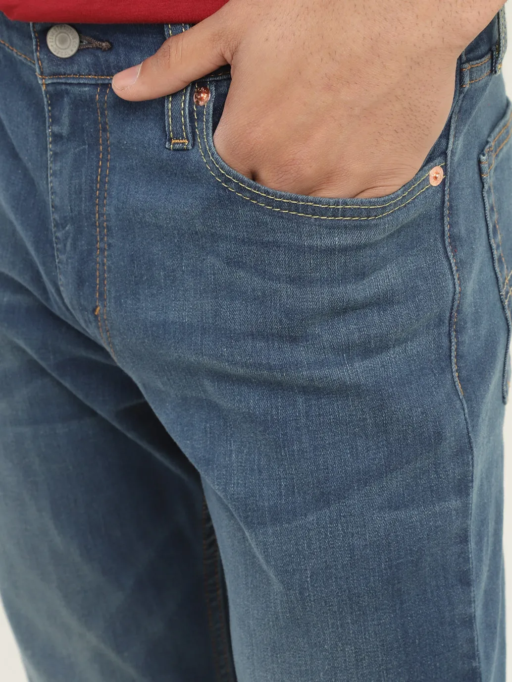 Men's 511 Blue Slim Fit Mid Rise Jeans