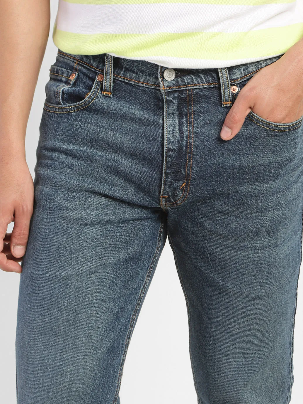 Men's 511 Blue Slim Fit Mid Rise Jeans