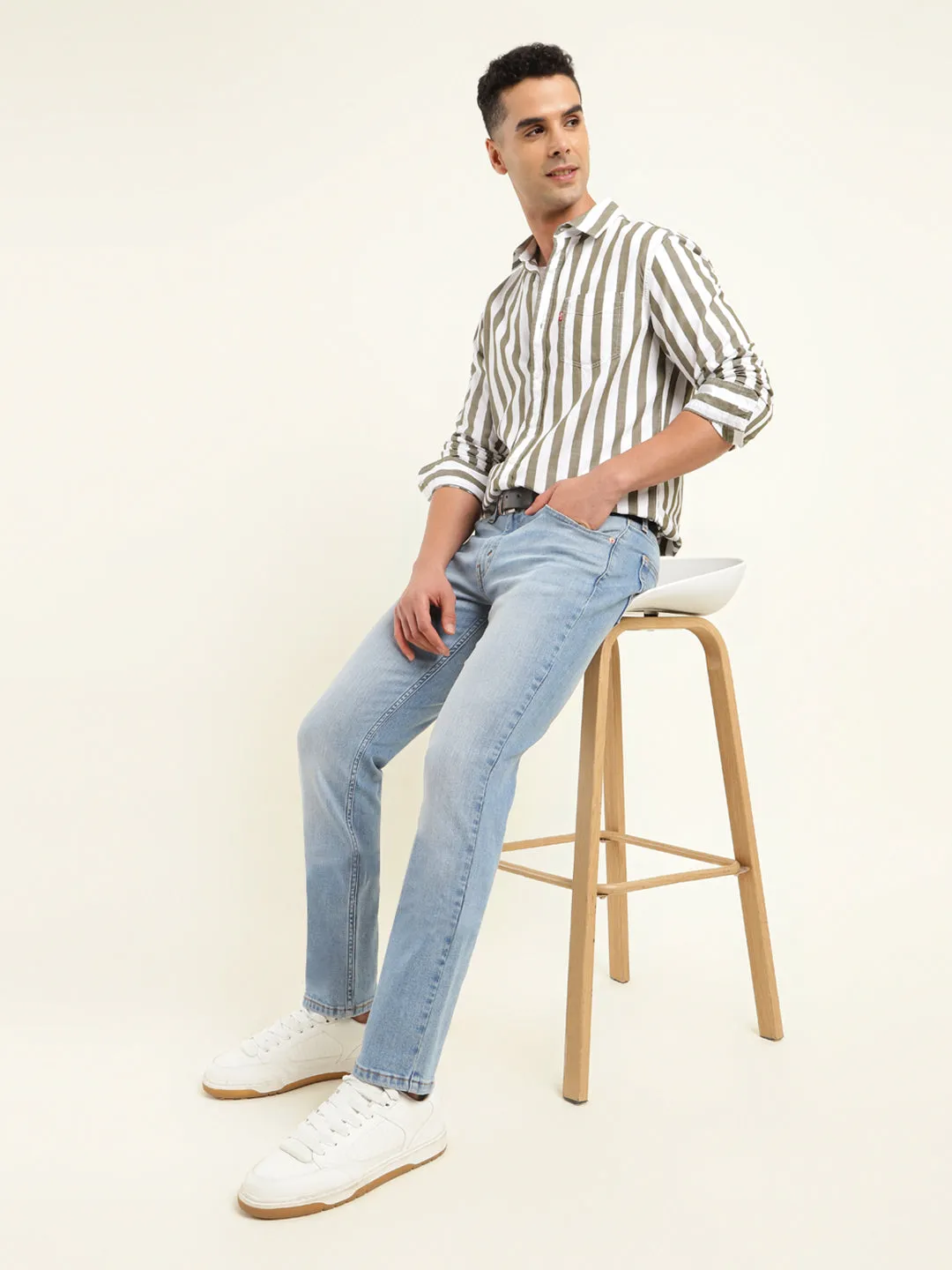 Men's 511 Blue Slim Fit Mid Rise Jeans