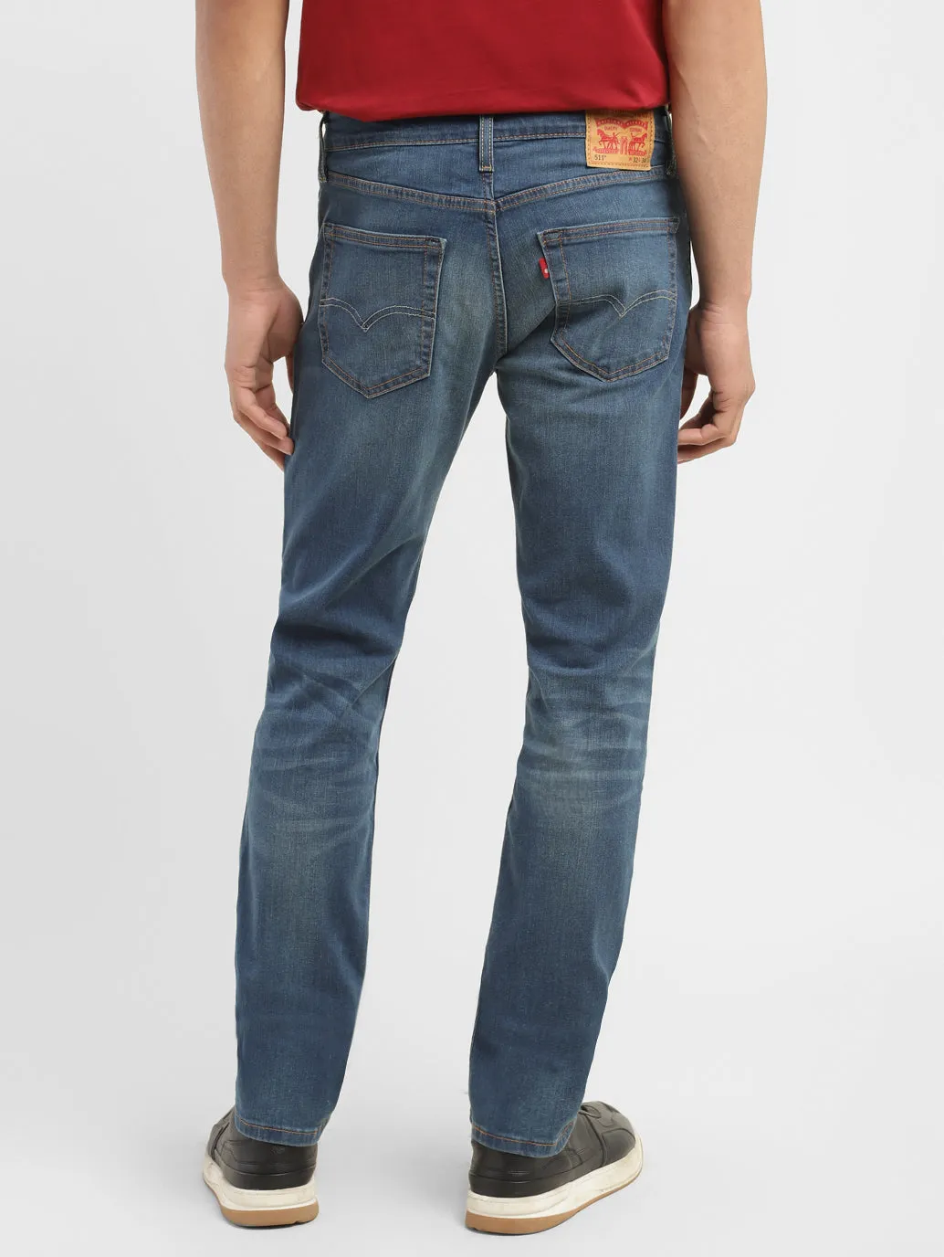 Men's 511 Blue Slim Fit Mid Rise Jeans