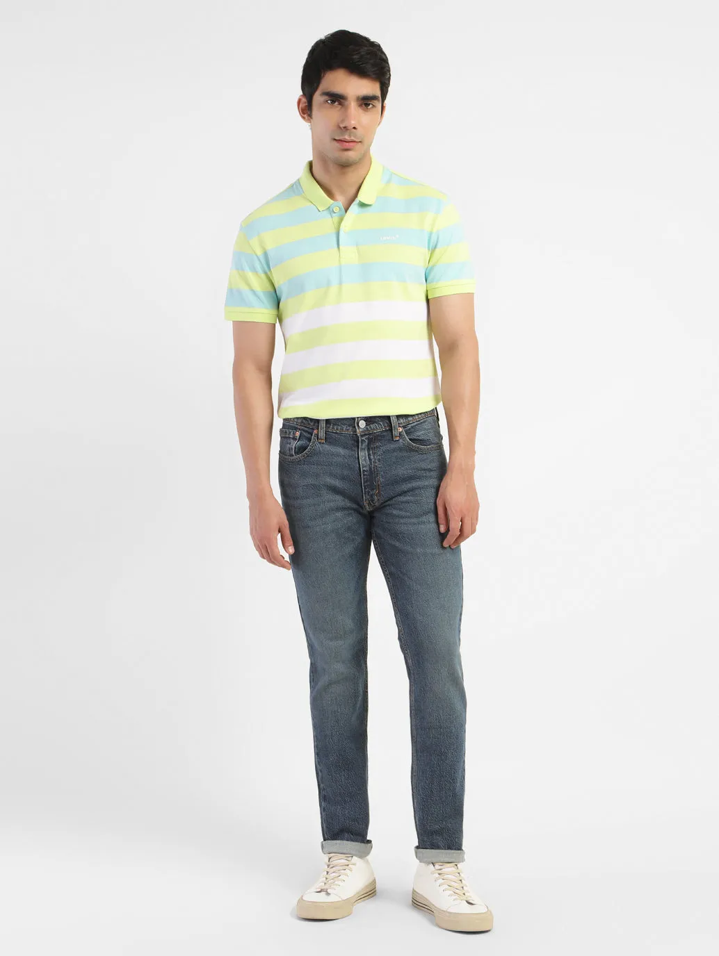 Men's 511 Blue Slim Fit Mid Rise Jeans
