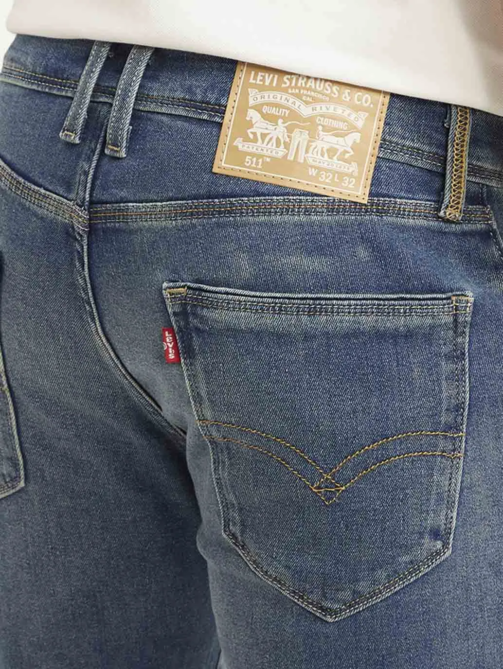 Men's 511 Blue Slim Fit Mid Rise Jeans
