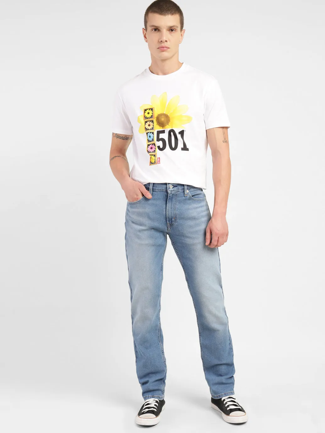 Men's 511 Blue Slim Fit Mid Rise Jeans