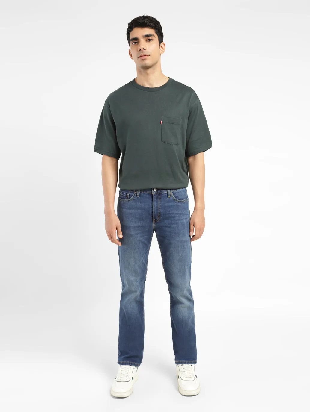 Men's 511 Blue Slim Fit Mid Rise Jeans