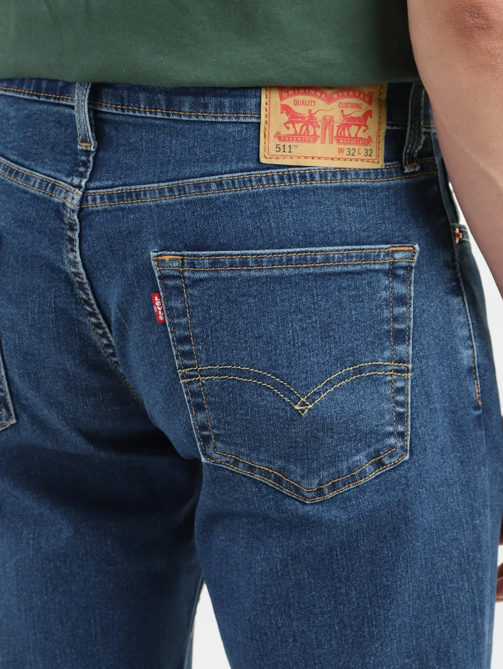 Men's 511 Blue Slim Fit Mid Rise Jeans