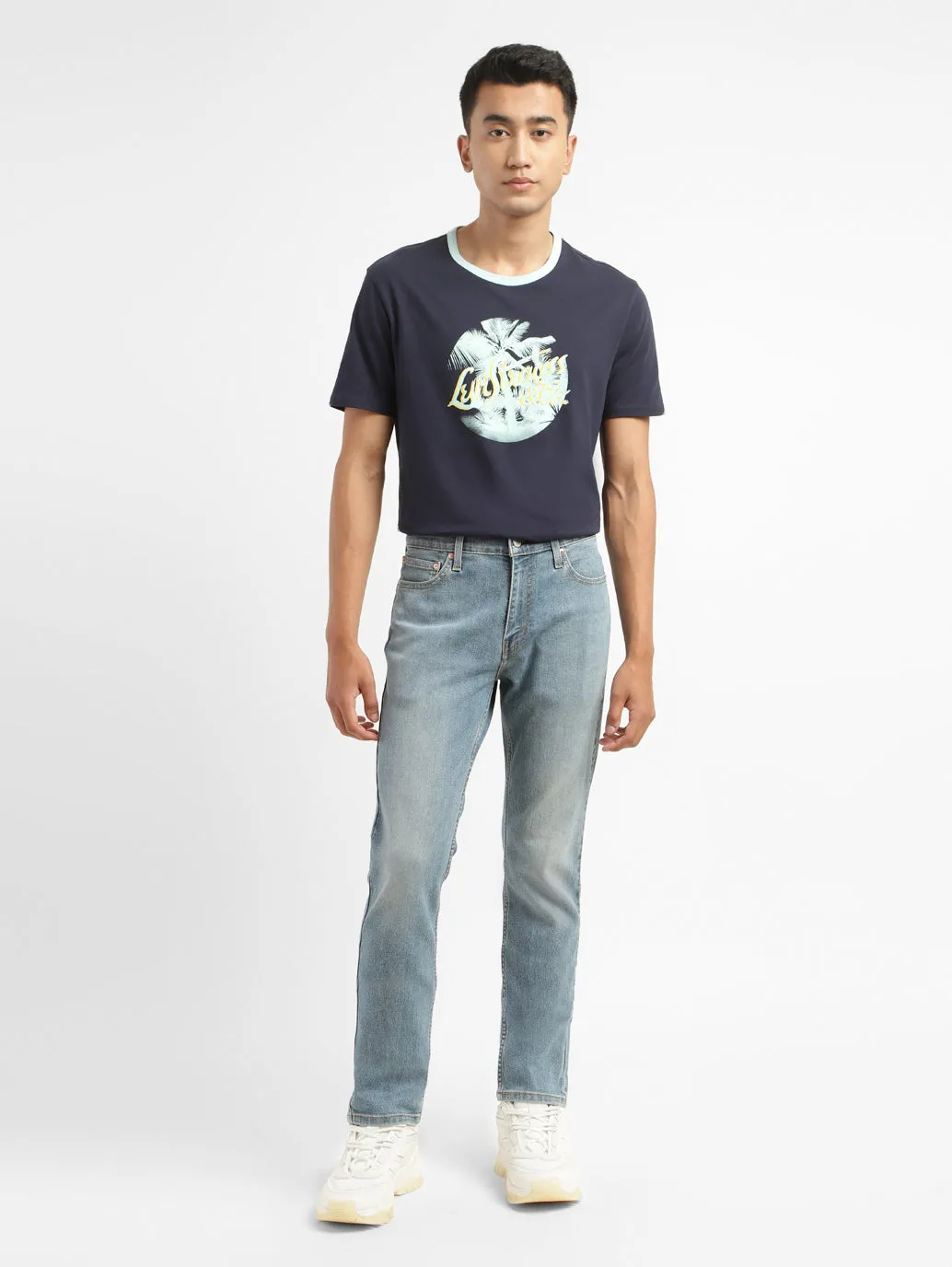 Men's 511 Blue Slim Fit Mid Rise Jeans