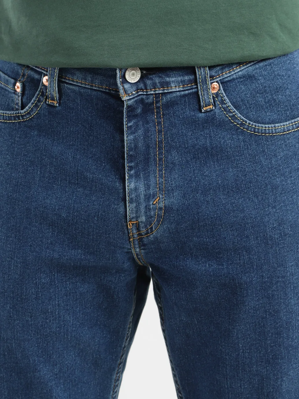 Men's 511 Blue Slim Fit Mid Rise Jeans