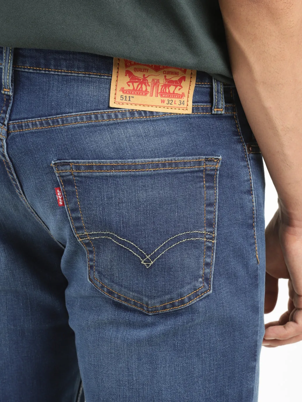 Men's 511 Blue Slim Fit Mid Rise Jeans