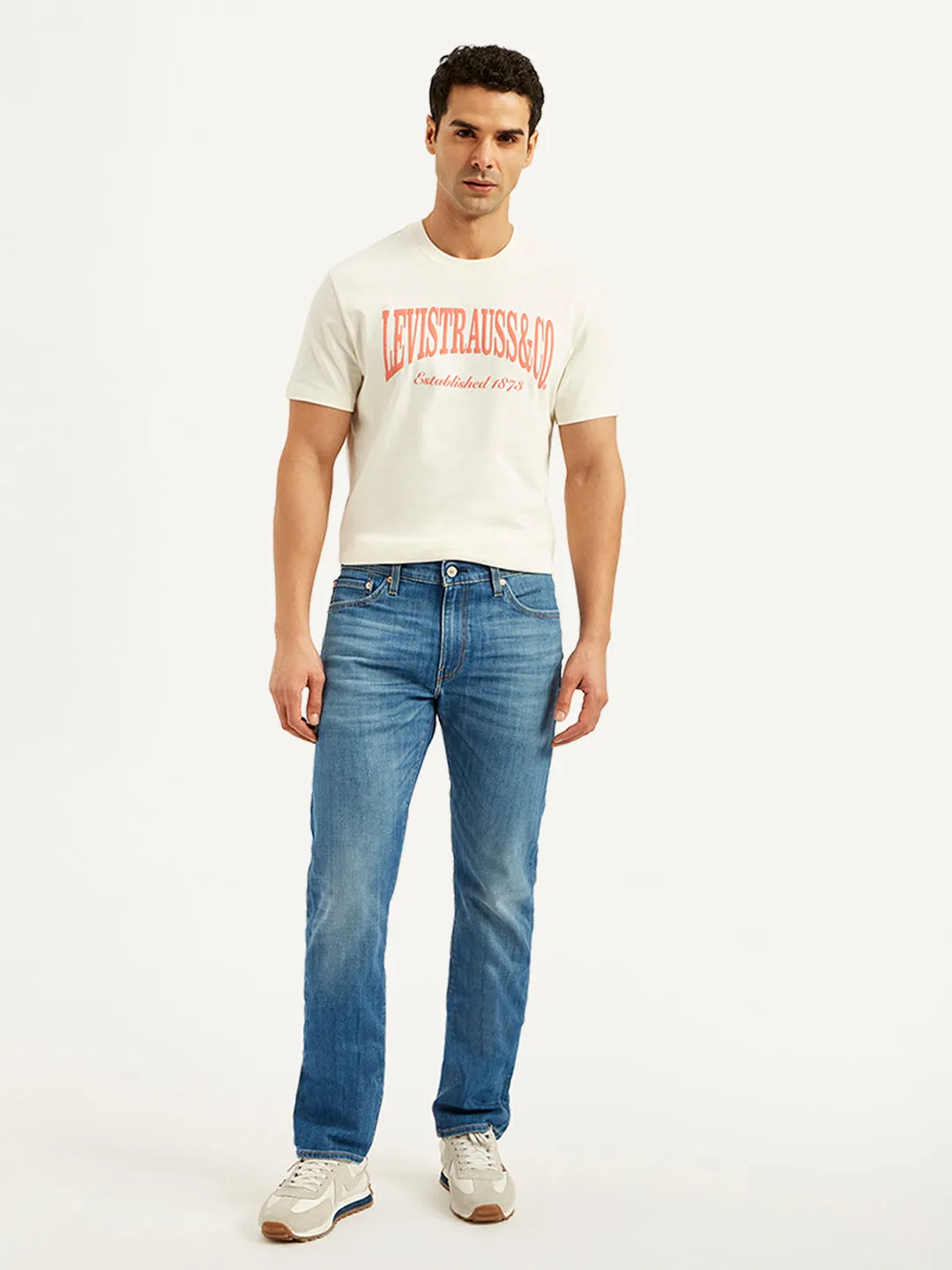 Men's 511 Blue Slim Fit Mid Rise Jeans