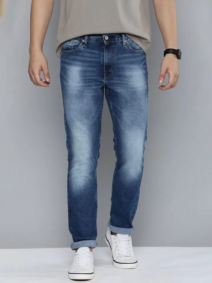Men's 511 Blue Slim Fit Mid Rise Jeans