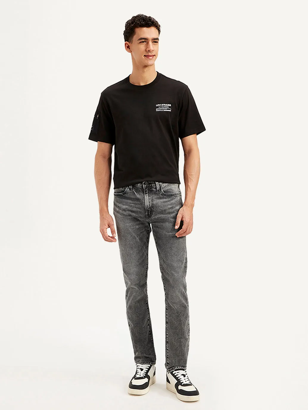 Men's 511 Charcoal Grey Slim Fit Mid Rise Jeans