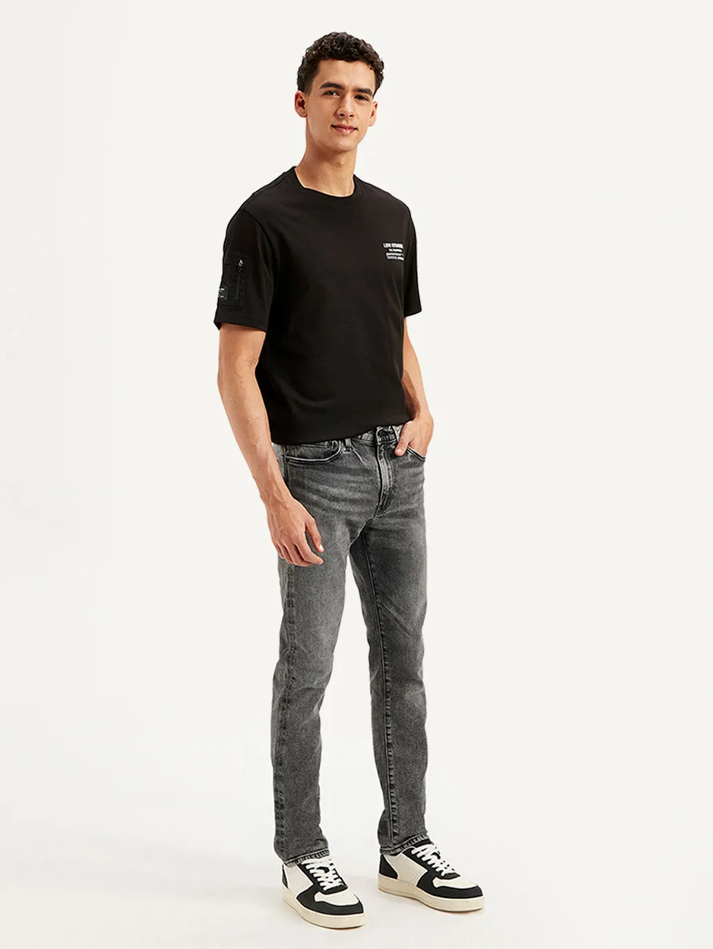Men's 511 Charcoal Grey Slim Fit Mid Rise Jeans