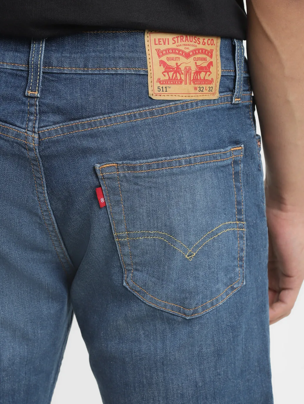 Men's 511 Dark Blue Slim Fit Mid Rise Jeans