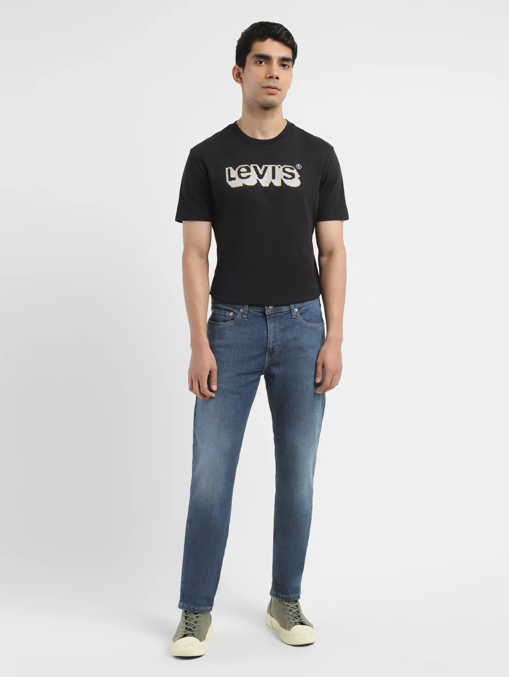 Men's 511 Dark Blue Slim Fit Mid Rise Jeans