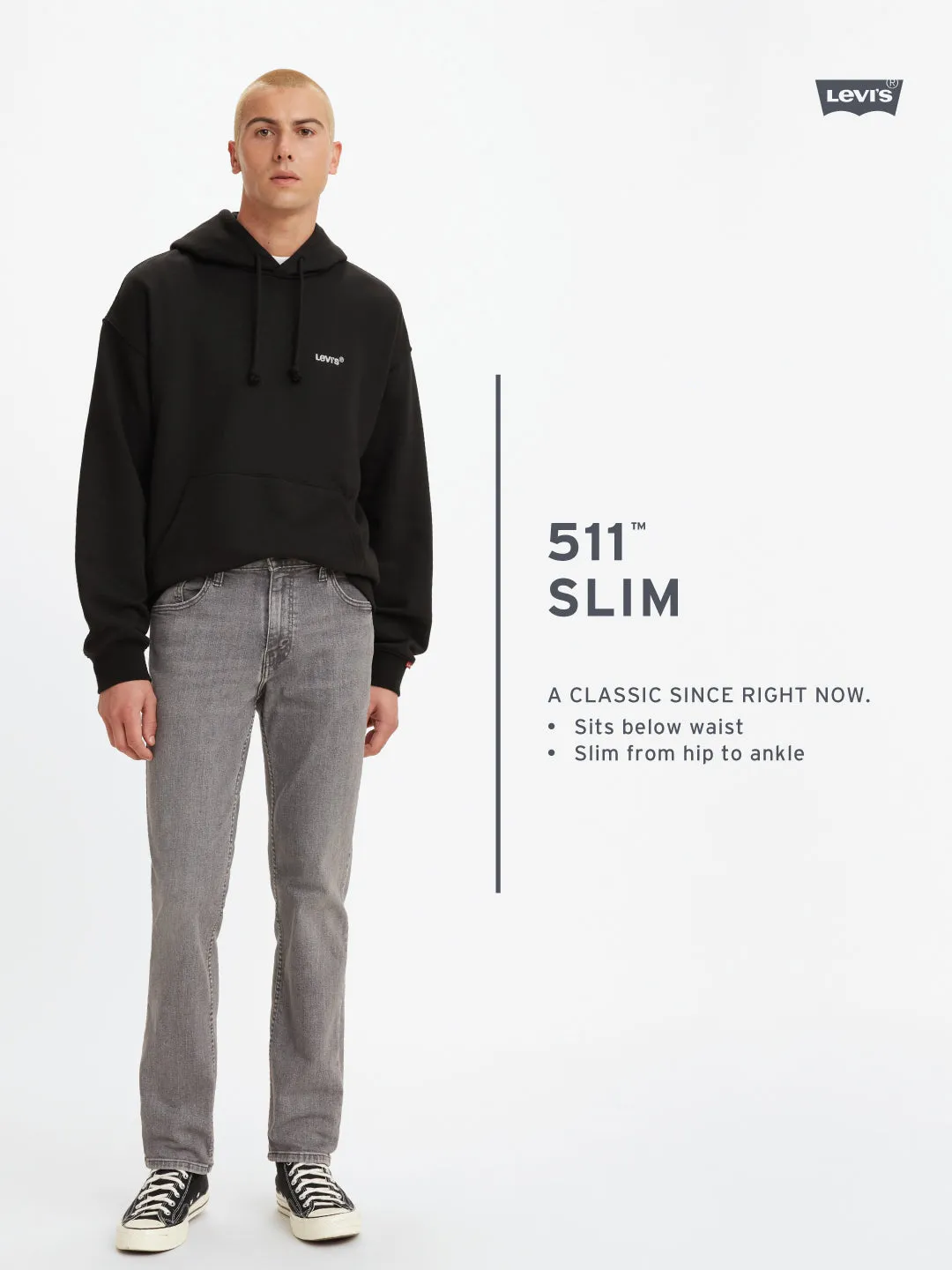 Men's 511 Dark Grey Slim Fit Chinos