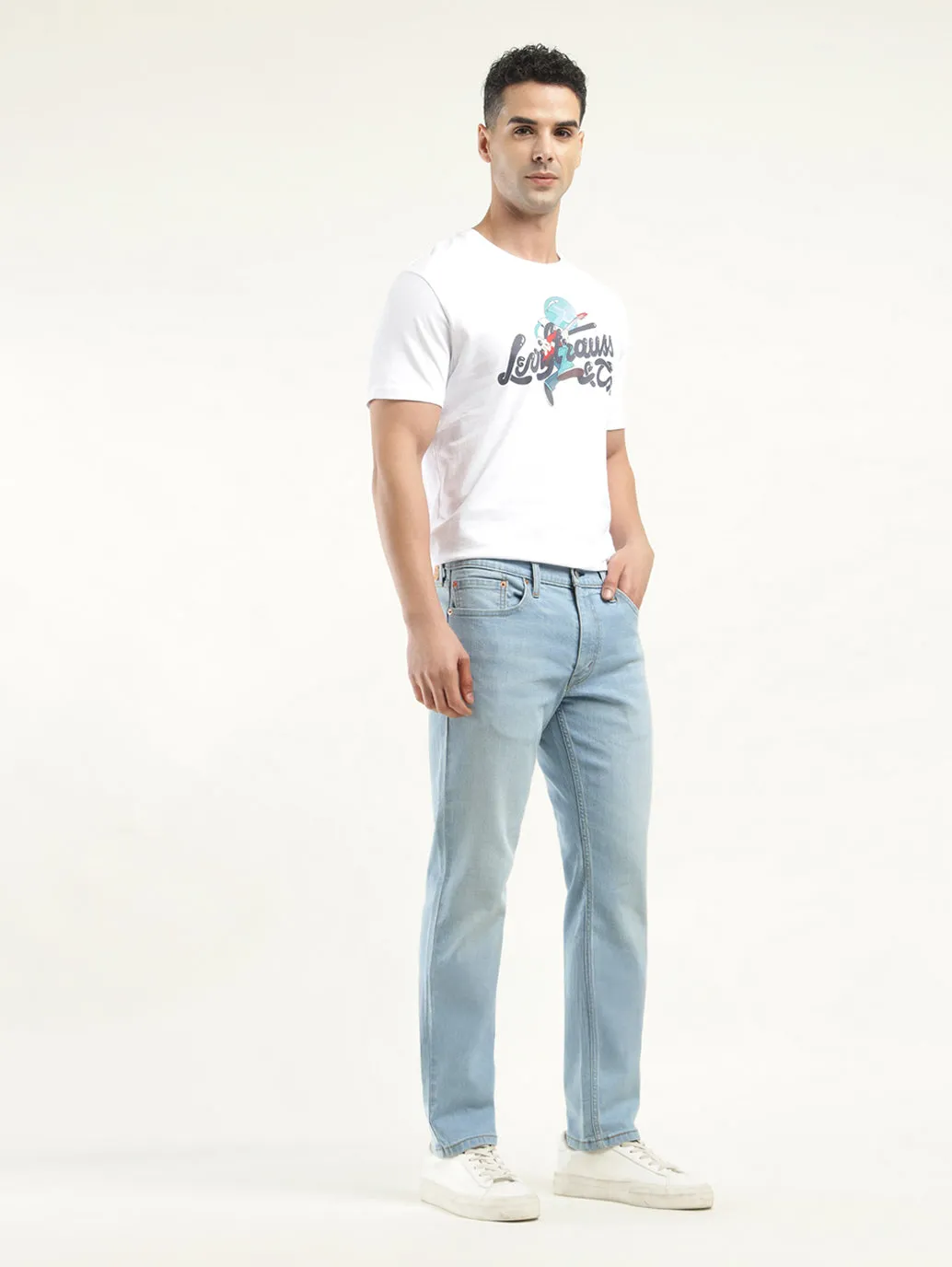 Men's 511 Light Blue Slim Fit Mid Rise Jeans