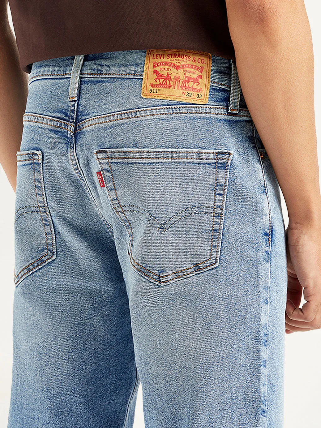 Men's 511 Light Blue Slim Fit Mid Rise Jeans