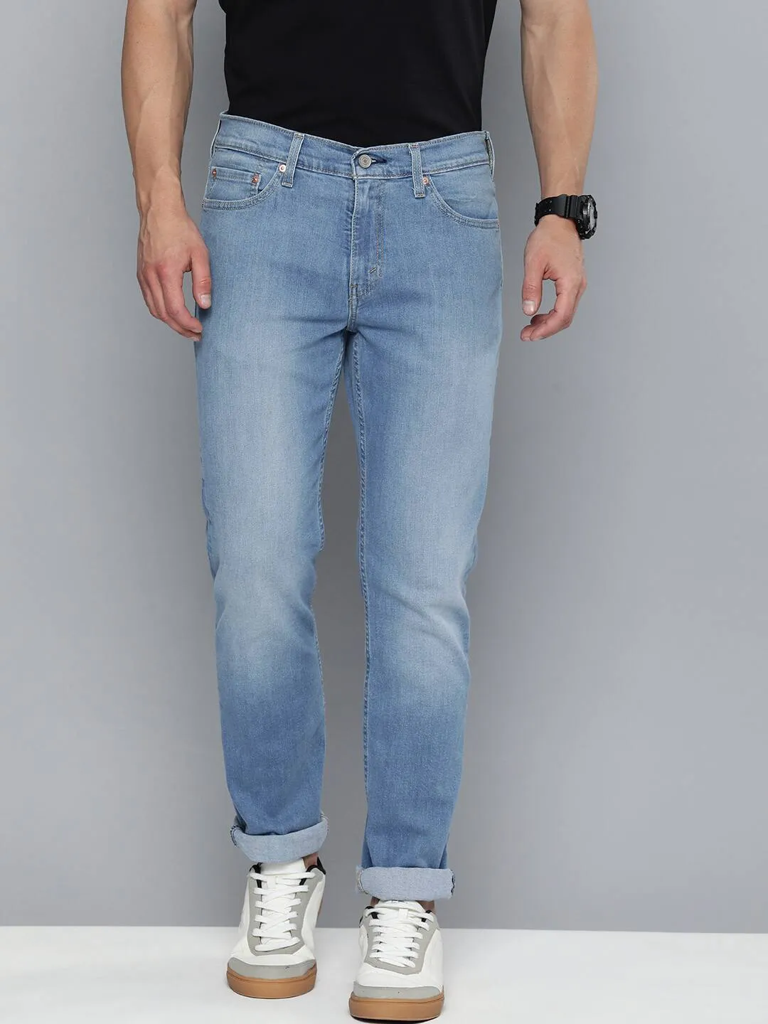 Men's 511 Light Blue Slim Fit Mid Rise Jeans