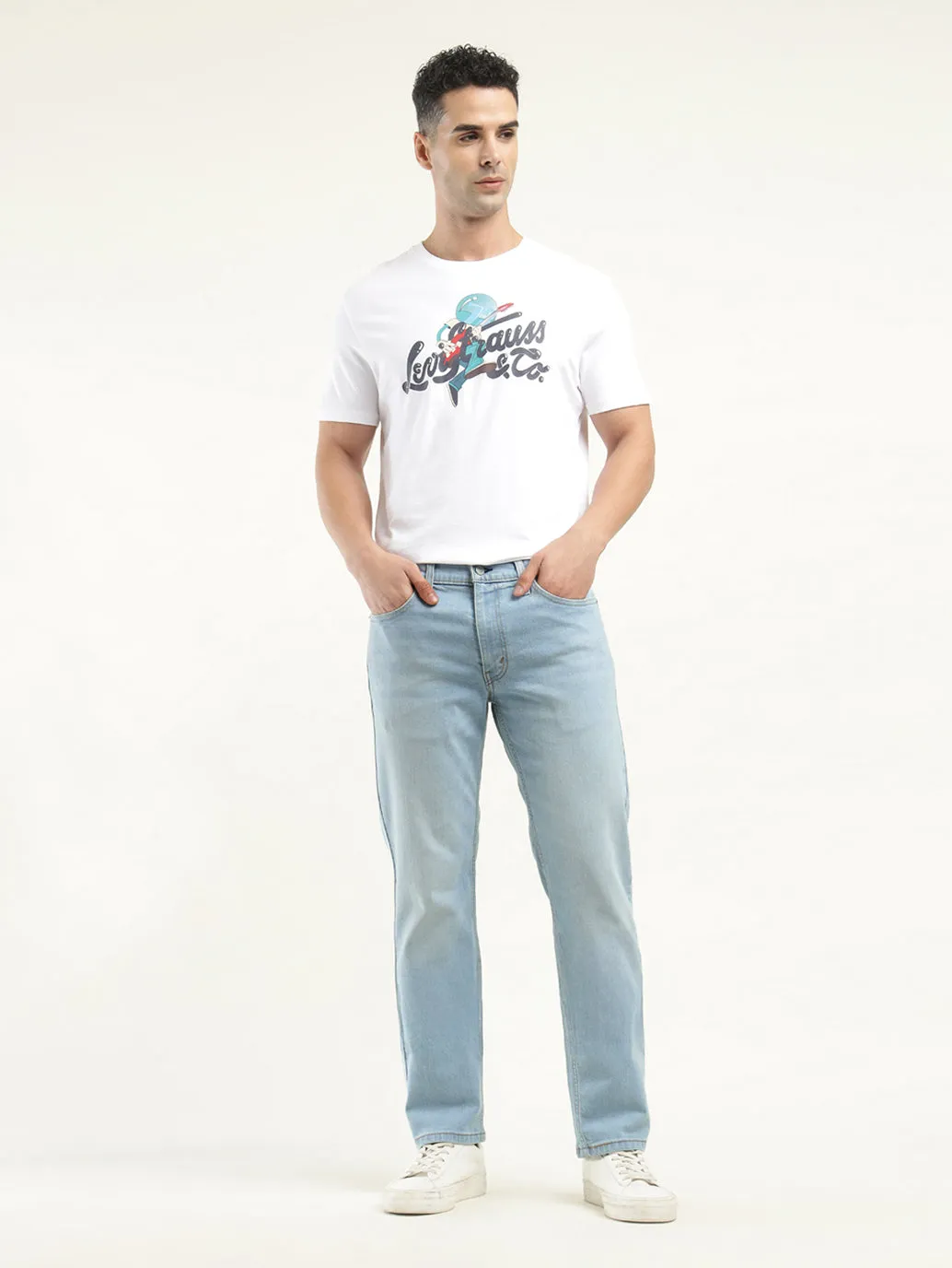 Men's 511 Light Blue Slim Fit Mid Rise Jeans