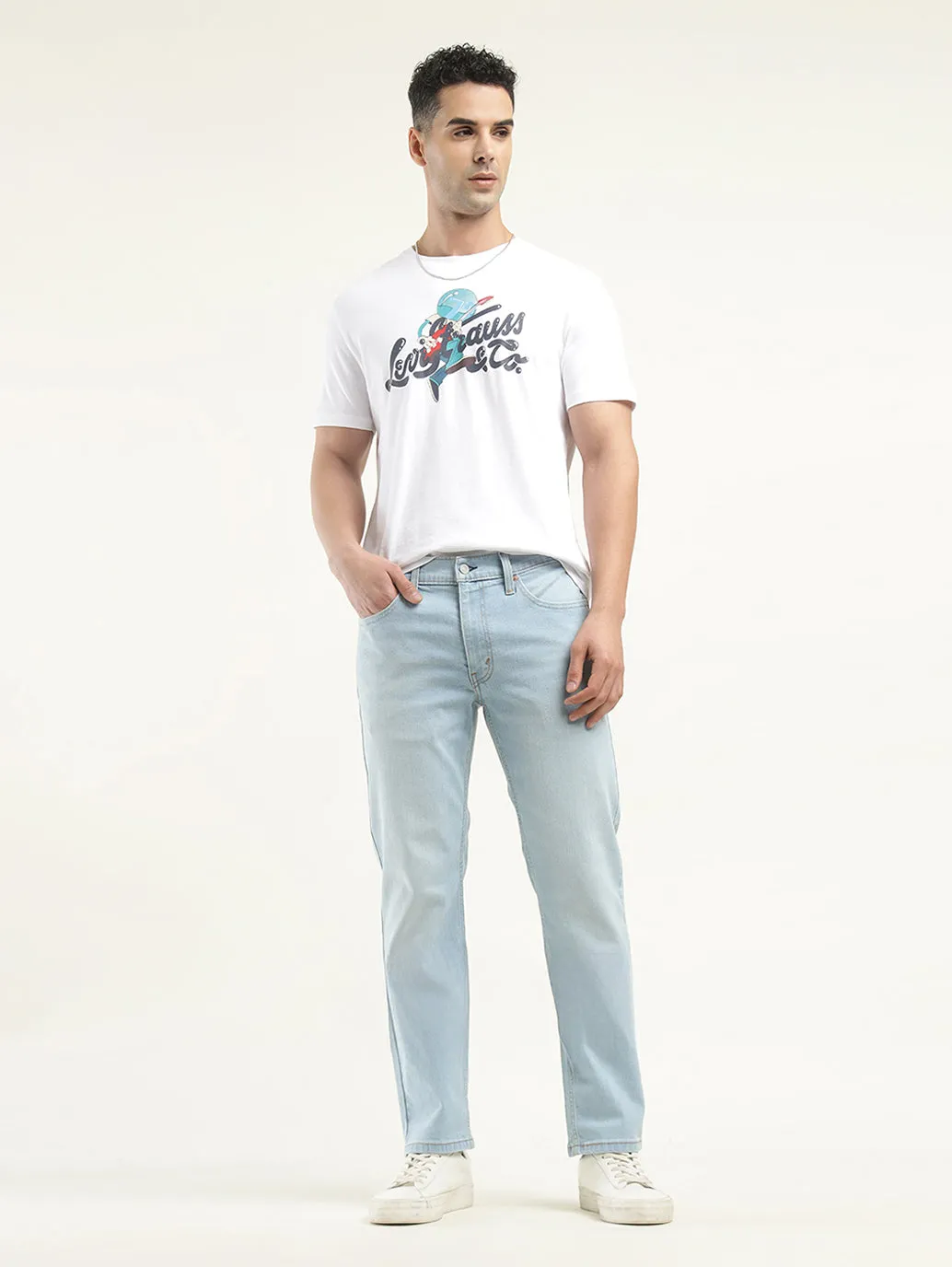 Men's 511 Light Blue Slim Fit Mid Rise Jeans