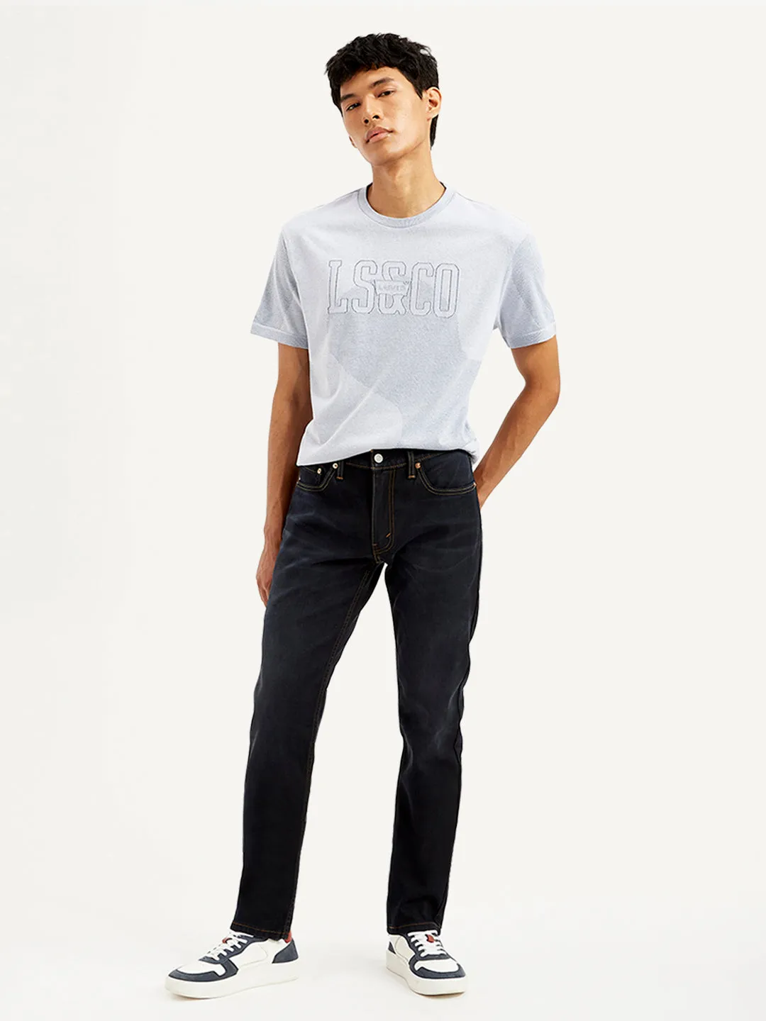 Men's 511 Navy Blue Slim Fit Mid Rise Jeans