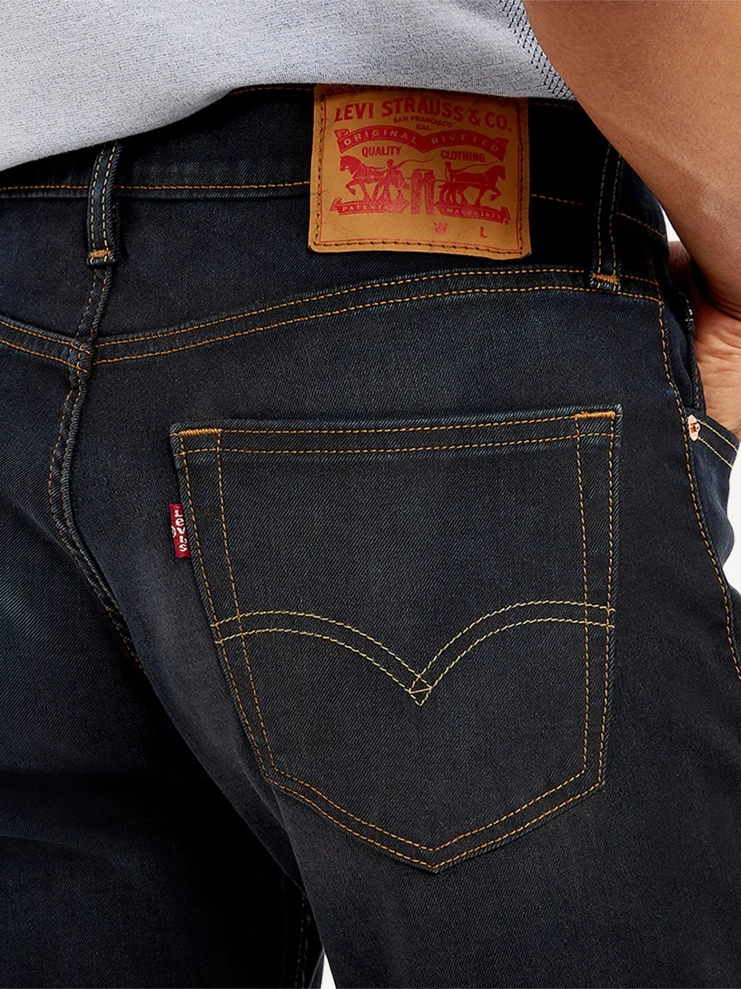 Men's 511 Navy Blue Slim Fit Mid Rise Jeans
