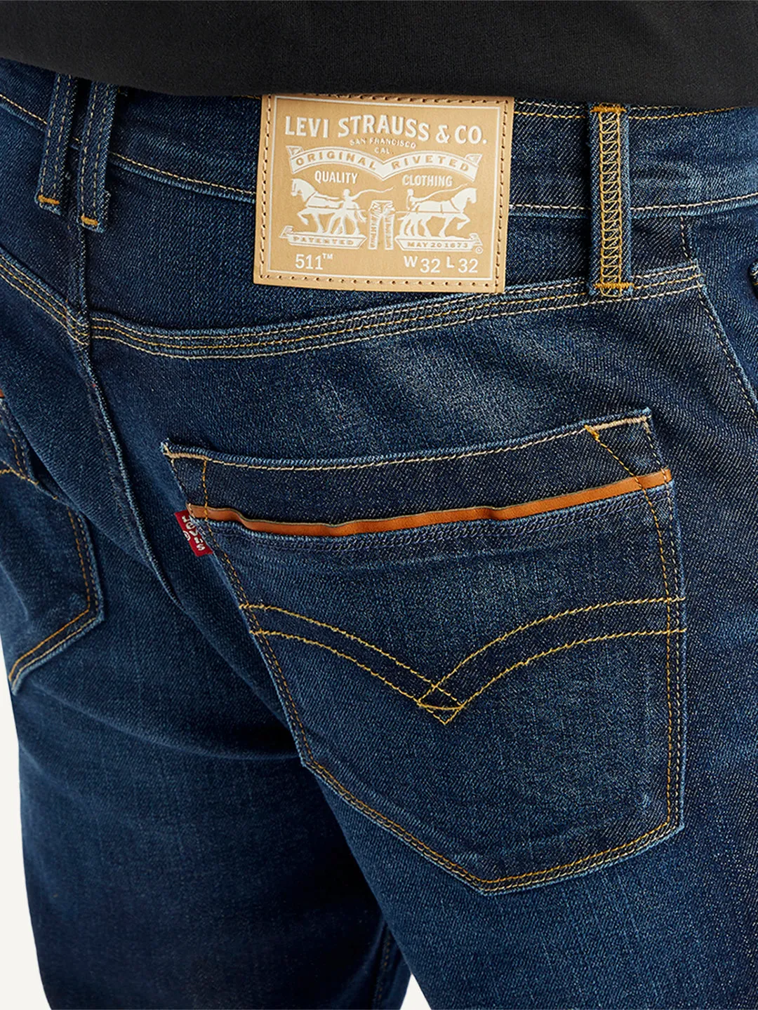Men's 511 Navy Blue Slim Fit Mid Rise Jeans