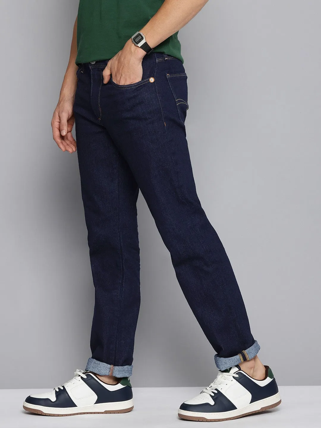 Men's 511 Navy Blue Slim Fit Mid Rise Jeans