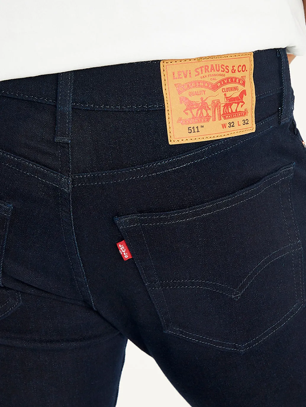 Men's 511 Navy Blue Slim Fit Mid Rise Jeans