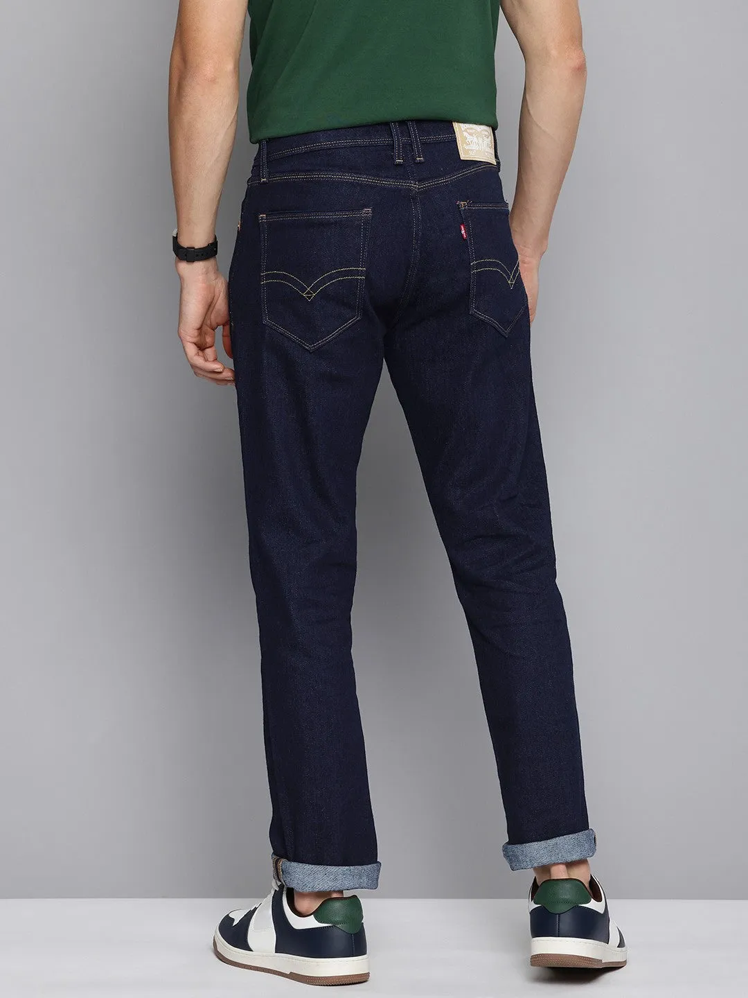 Men's 511 Navy Blue Slim Fit Mid Rise Jeans