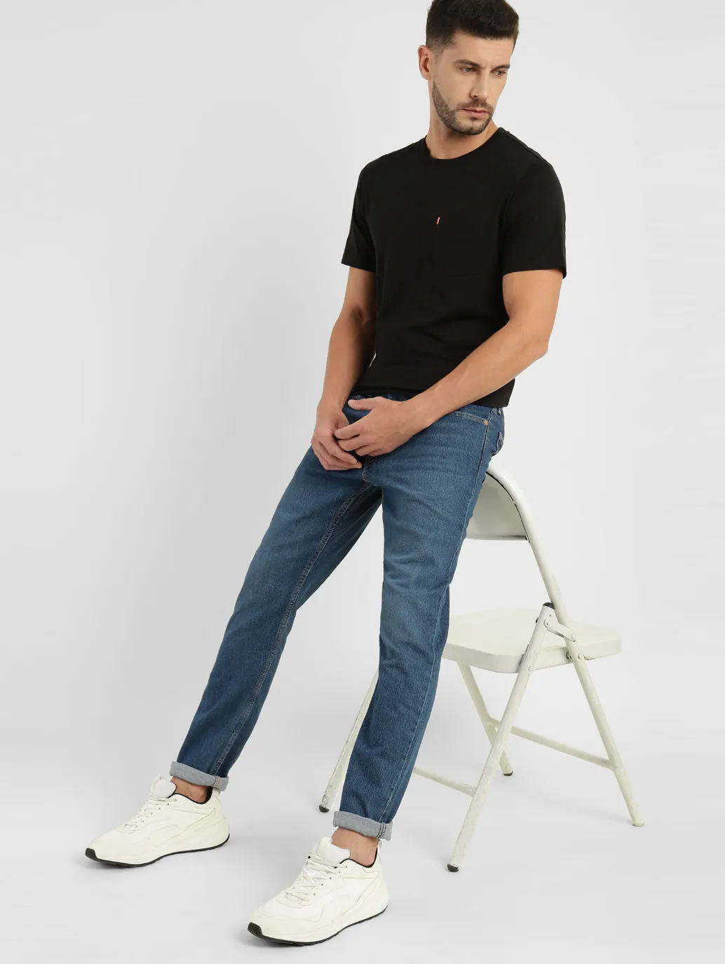 Men's 512 Blue Tapered Fit Mid Rise Jeans