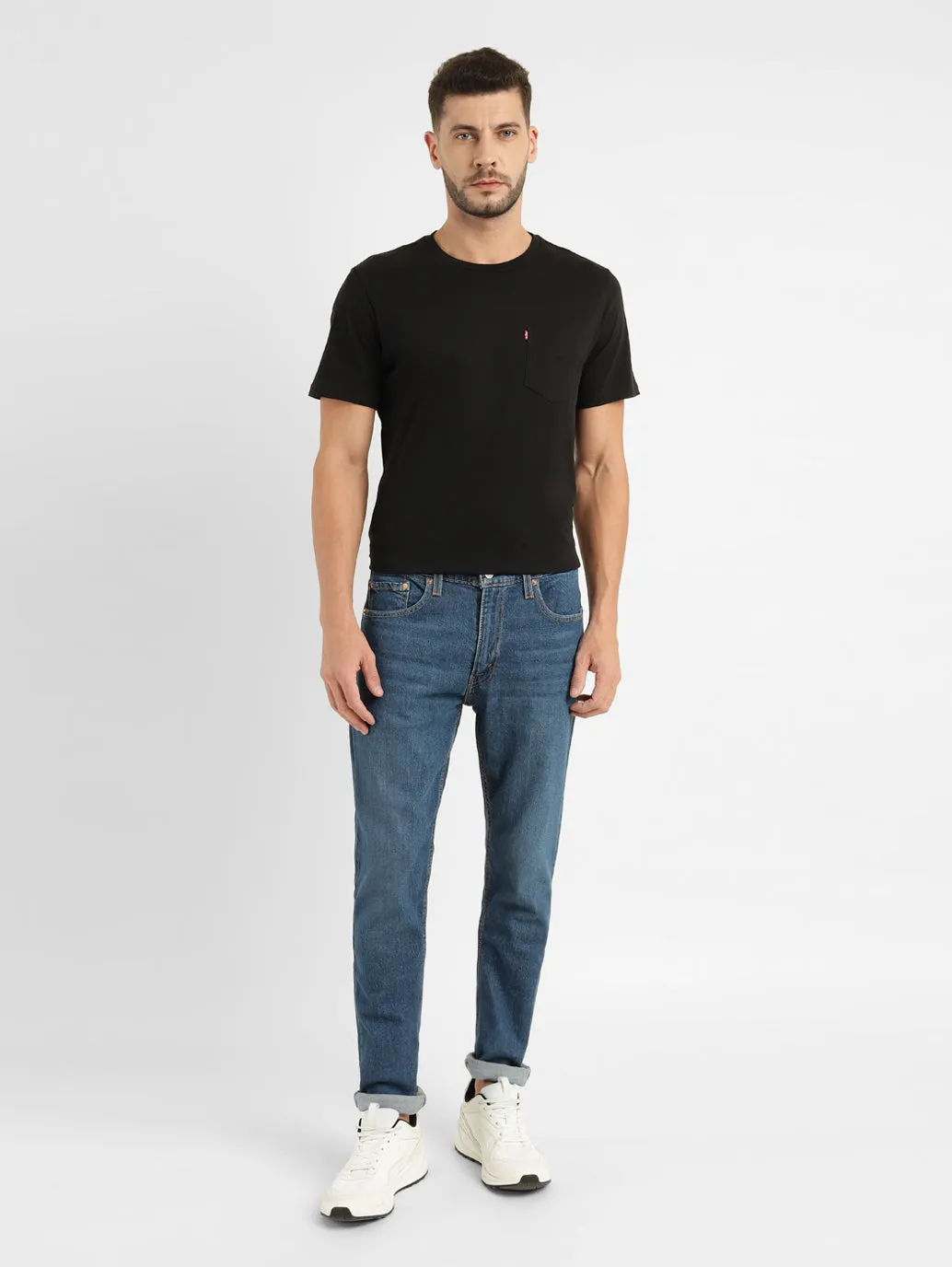 Men's 512 Blue Tapered Fit Mid Rise Jeans