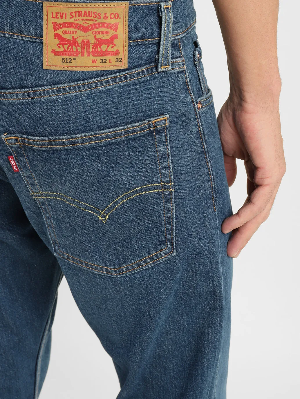 Men's 512 Blue Tapered Fit Mid Rise Jeans