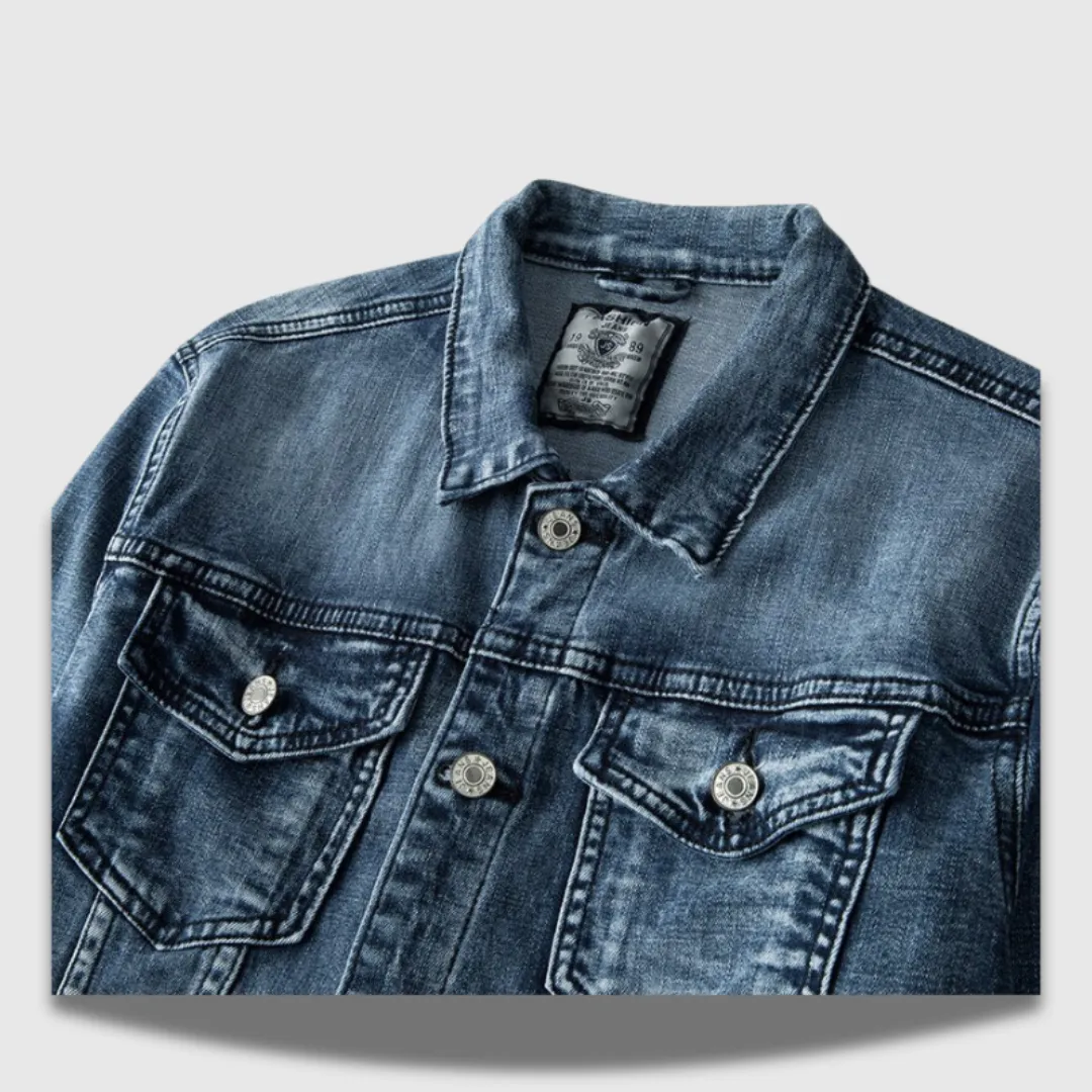 Men’s Classic Denim Jacket – Double-Pocket, Rugged & Timeless