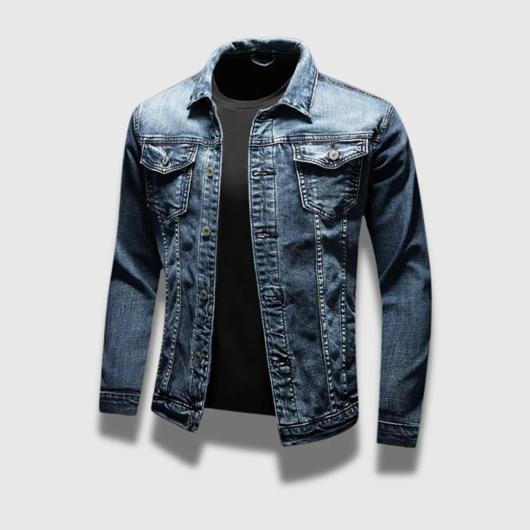 Men’s Classic Denim Jacket – Double-Pocket, Rugged & Timeless