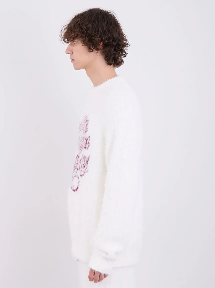 Mens Feather Pullover Sweater