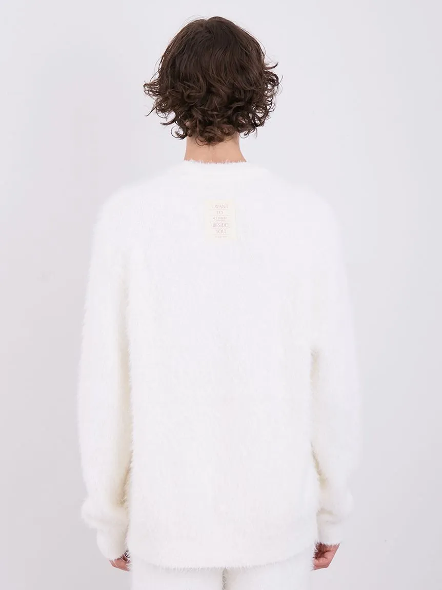 Mens Feather Pullover Sweater