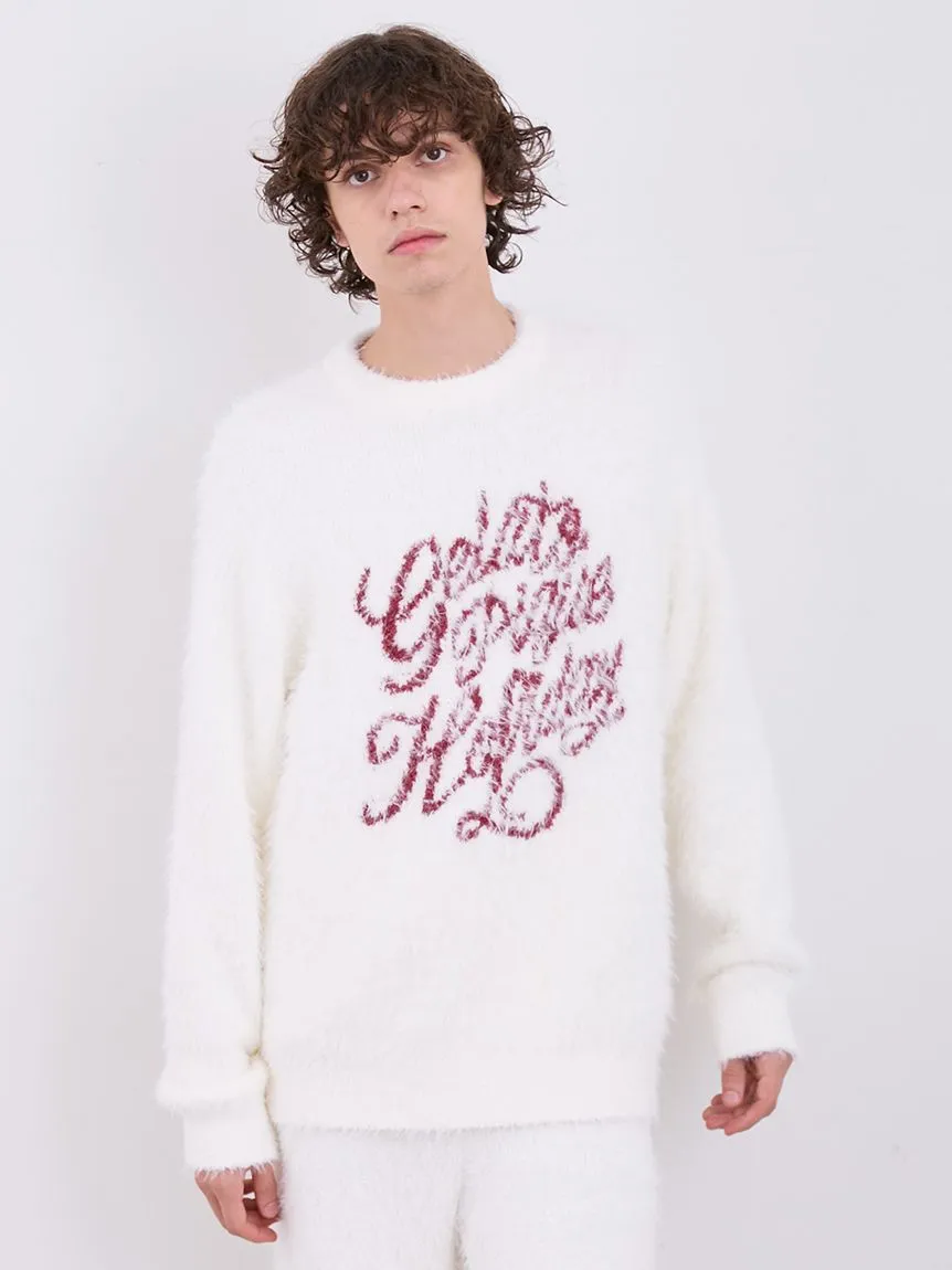 Mens Feather Pullover Sweater